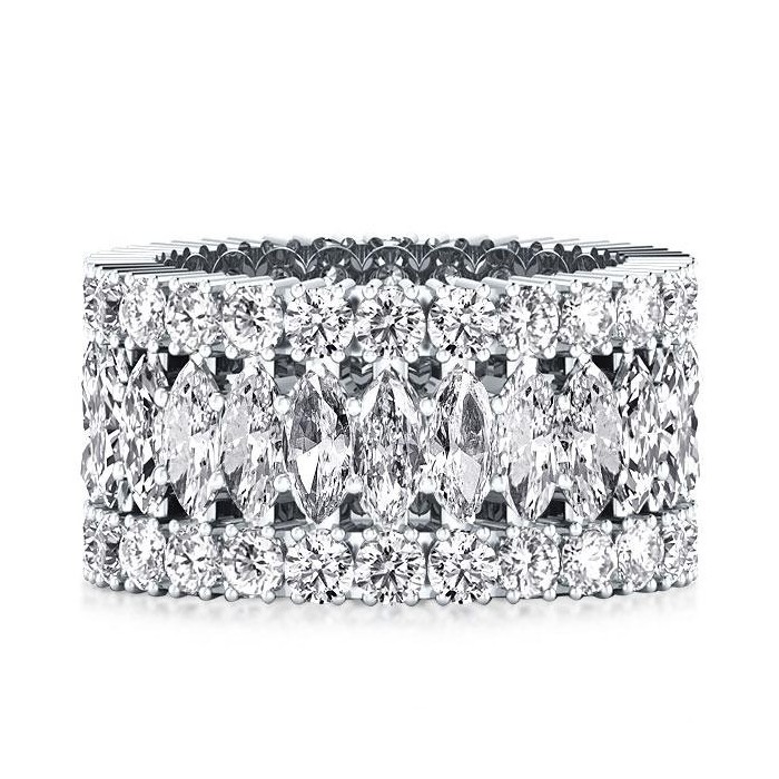 Triple Row Marquise Eterntiy Wedding Band(7.95 CT. TW.)
