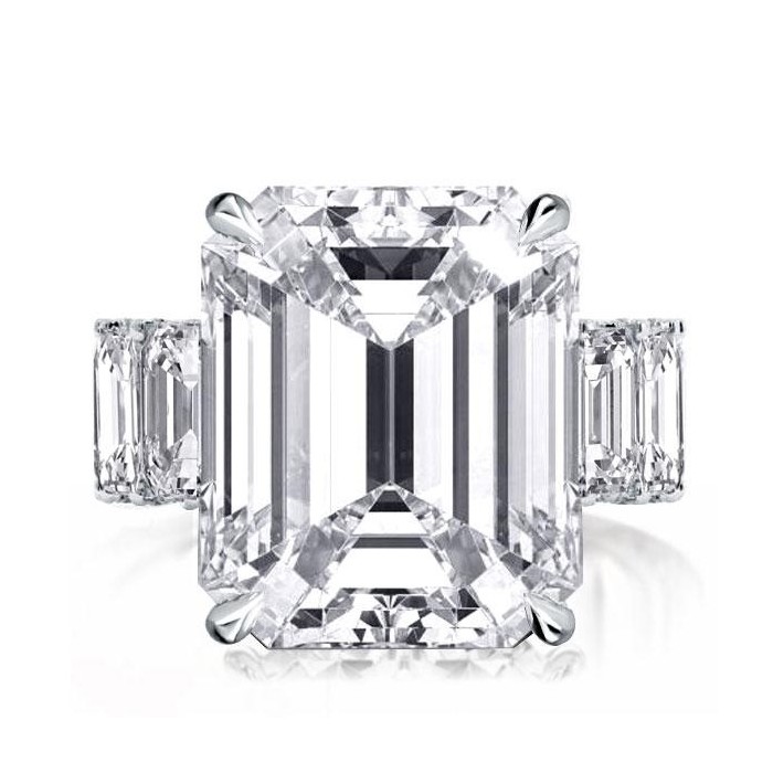 Italo Emerald Cut Engagement Ring Affordable Unique Promise Ring