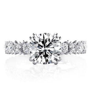 Double Prong Eternity Engagement Ring