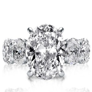 Italo Oval Eternity Created White Sapphire Engagement Ring