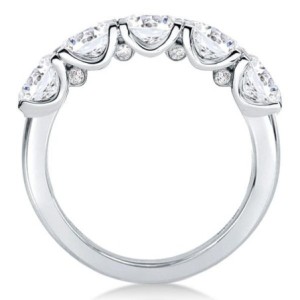 Five Stone East West Half Eterntiy Oval Wedding Band (3.15 CT. TW.)