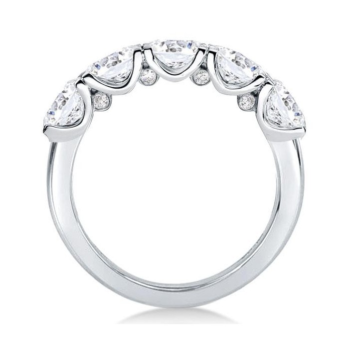 Five Stone East West Half Eterntiy Oval Wedding Band (3.15 CT. TW.)