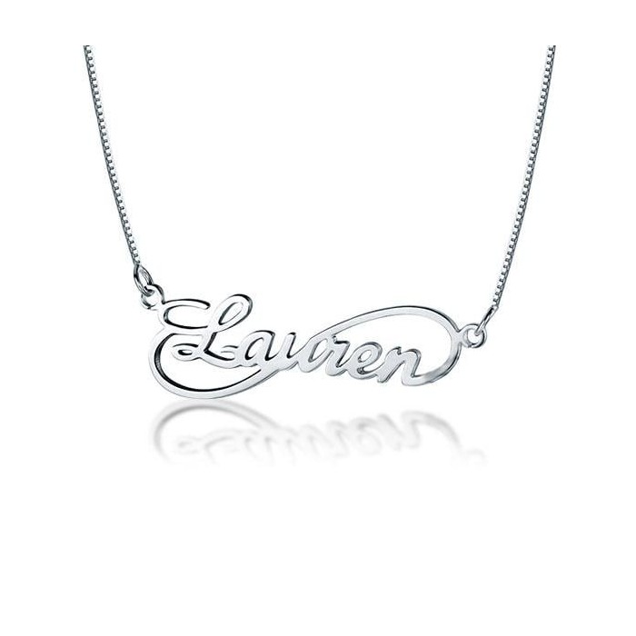 Personalized Love Nameplate Infinity Necklace