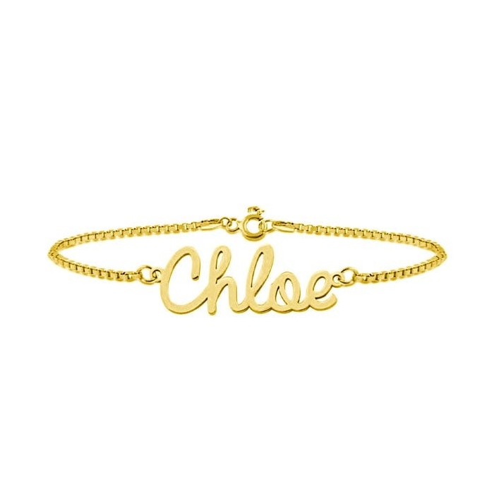 Personalized Name Bracelet In Golden