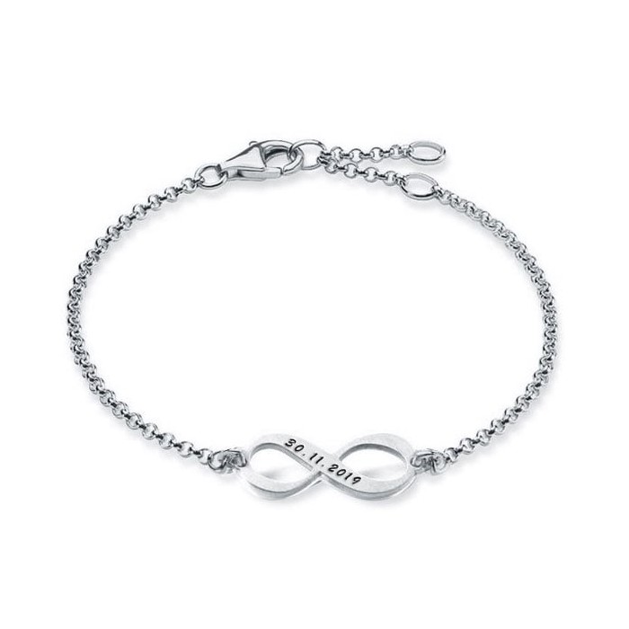 Personalized Infinity Date Bracelet