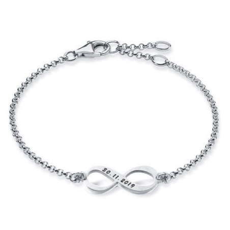 Personalized Infinity Date Bracelet
