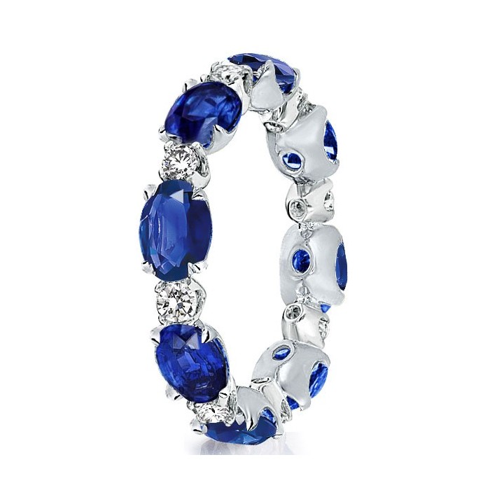 Oval & Round Alternating Eternity Band