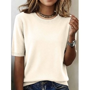 Loose Plain Street Split Joint Sweater