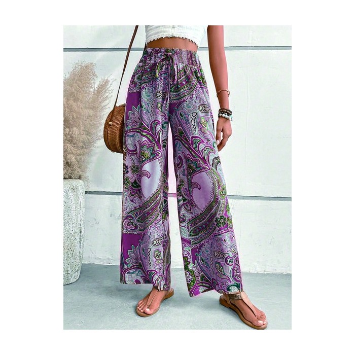 Elastic Band Casual Loose Ethnic Pants