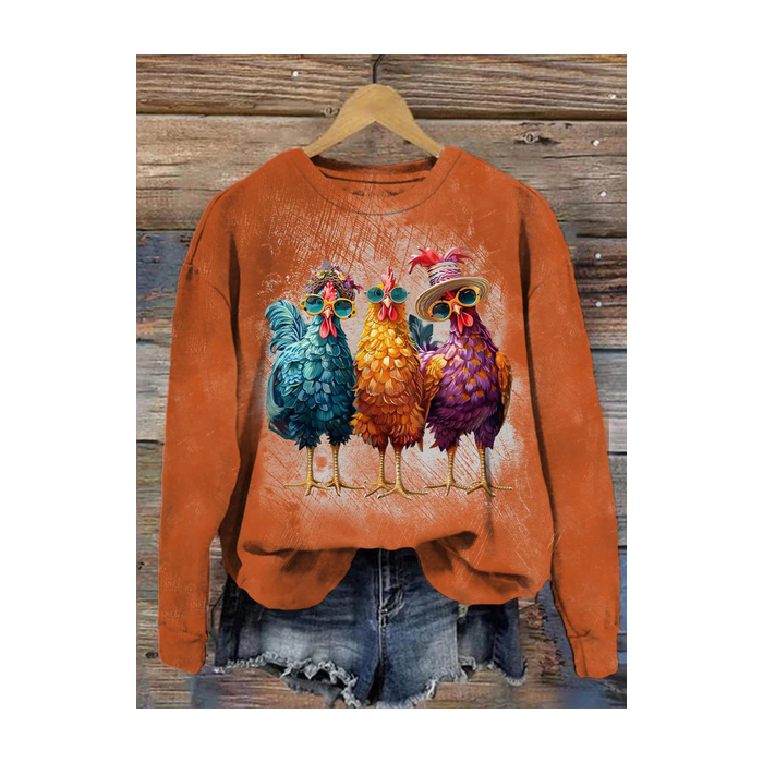 Women's Crew Neck Halloween Printing Vintage Spring/Fall Long Sleeve Sweatshirt