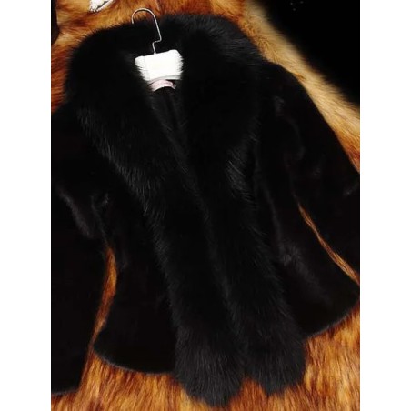 Women's Autumn Outerwear Urban Fluff/Granular Fleece Fabric Plain Long Sleeve Wrap Jacket