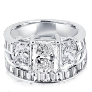 Three Stone Bridal Set (7.01 CT. TW.)