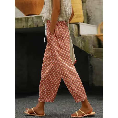 Women Abstract Long Pants Casual Spring/Fall Trousers