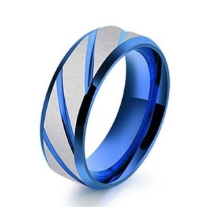 Italo Diagonal Titanium Steel Men's Wedding Band
