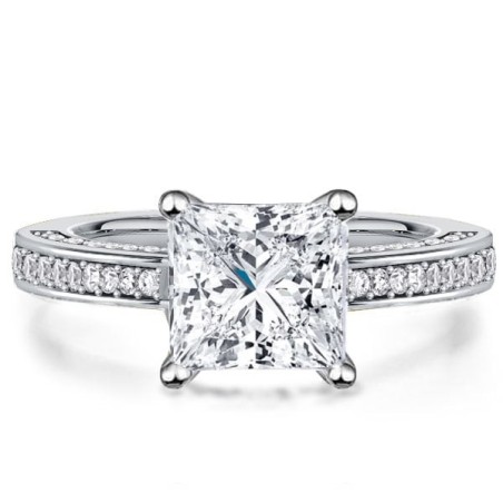 Classic Princess Cut Engagement Ring (2.34 CT. TW.)