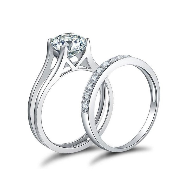 Interchangeable Cathedral Round Bridal Set