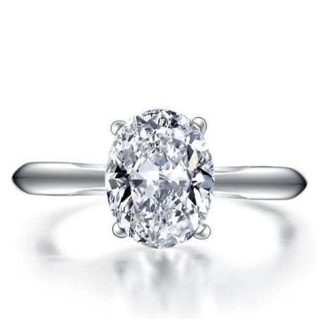 Italo Oval Cut Engagement Ring Solitaire Ring Affordable