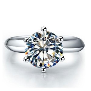 Italo Six-Prong Solitaire Engagement Ring With Knife Edge Shank