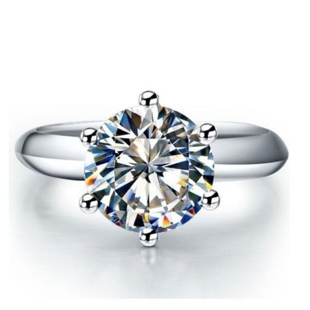 Italo Six-Prong Solitaire Engagement Ring With Knife Edge Shank