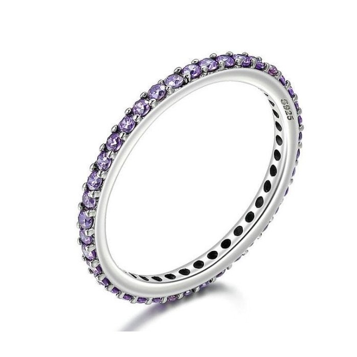 Italo Eternity Created Amethyst Wedding Band