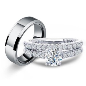 Italo Unique Wedding Ring Sets His And Hers Couple Rings