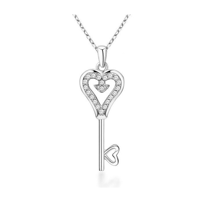 Italo Key Design Created White Sapphire Pendant Necklace