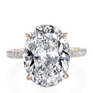 Italo Rose Gold Engagement Ring Oval Engagement Ring Affordable