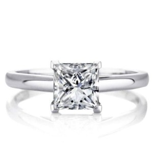 Italo Princess Cut Solitaire Engagement Ring Affordable