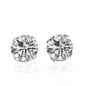 Italo Round Cut Stud Earrings Silver Earrings For Women