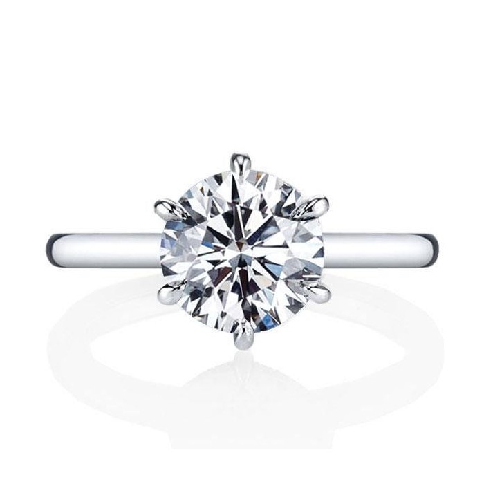 Italo Solitaire Ring Six Prong Engagement Ring Affordable