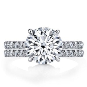 Italo Classic Half Eternity Created White Sapphire Bridal Set