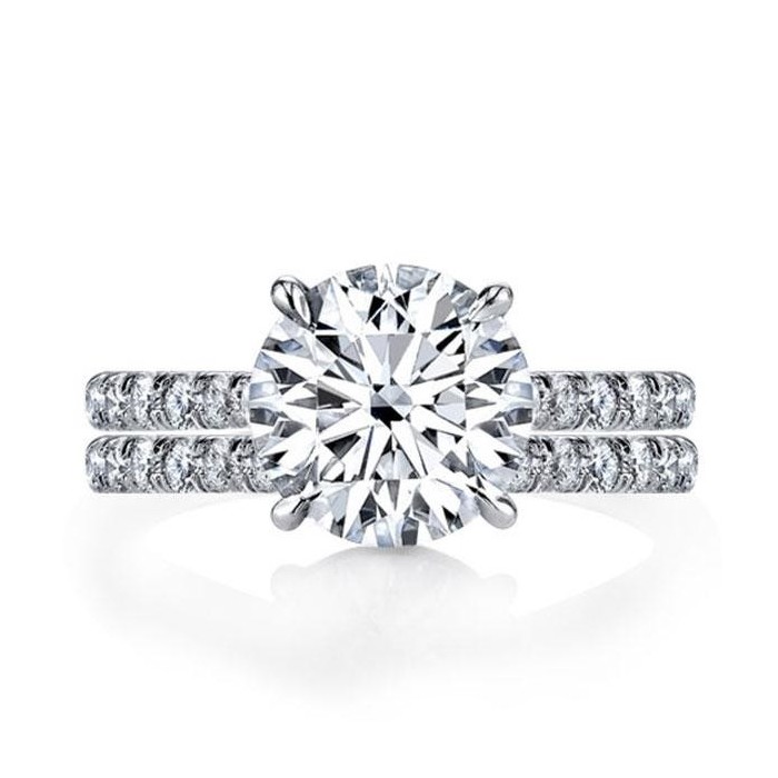 Italo Classic Half Eternity Created White Sapphire Bridal Set