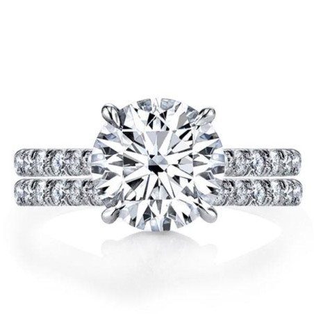 Italo Classic Half Eternity Created White Sapphire Bridal Set