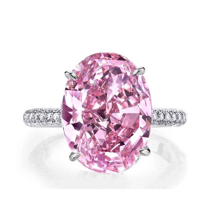 Italo Pink Ring Oval Cut Engagement Ring Affordable