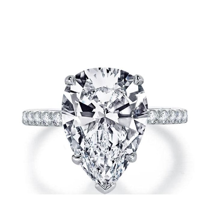 Italo Pear Cut Engagement Ring Classic Engagement Ring Affordable