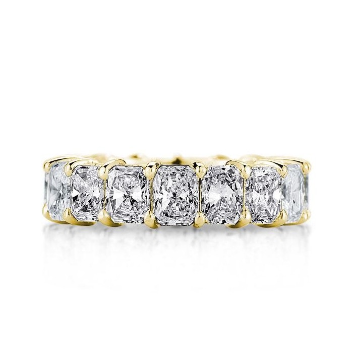 Golden Radiant Eternity Wedding Band
