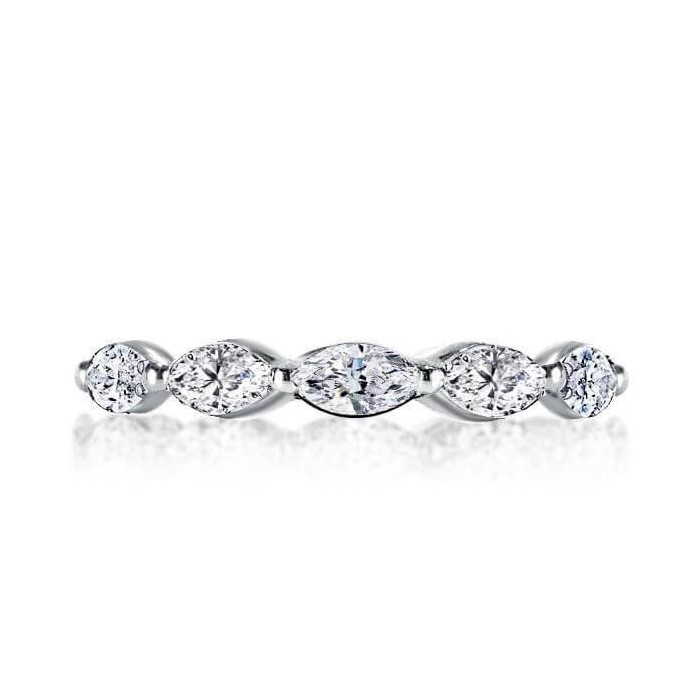 Italo Eternity Marquise Created White Sapphire Wedding Band