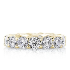 Italo Golden Eternity Created White Sapphire Wedding Band