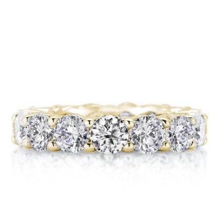 Italo Golden Eternity Created White Sapphire Wedding Band