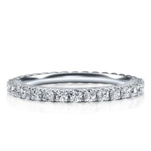 Italo Twist Rope Created White Sapphire Wedding Band