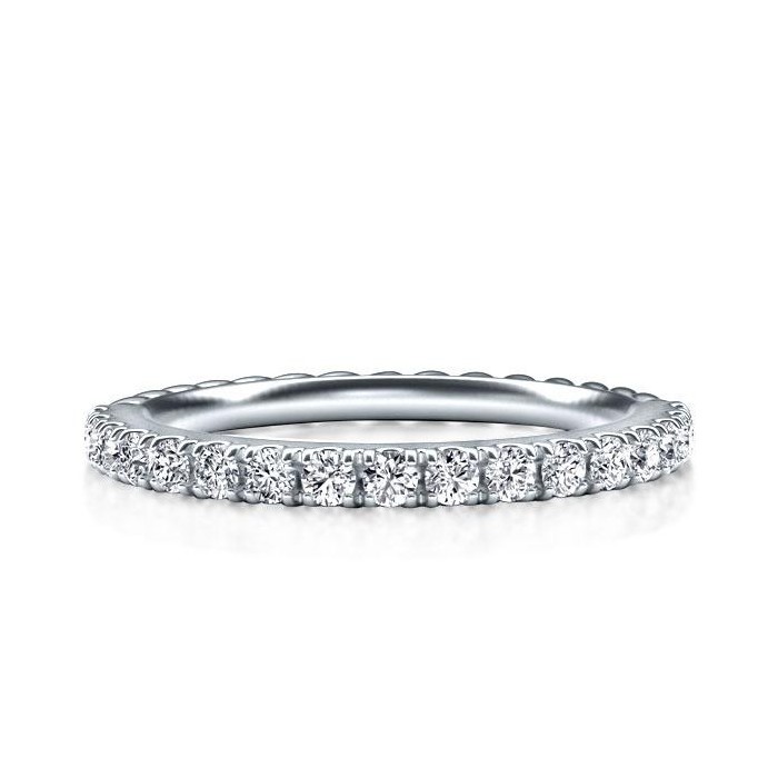 Italo Twist Rope Created White Sapphire Wedding Band