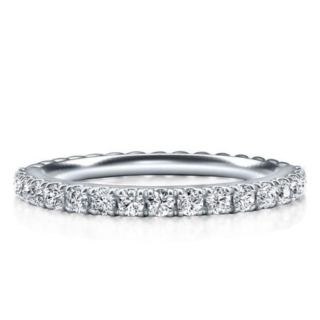 Italo Twist Rope Created White Sapphire Wedding Band