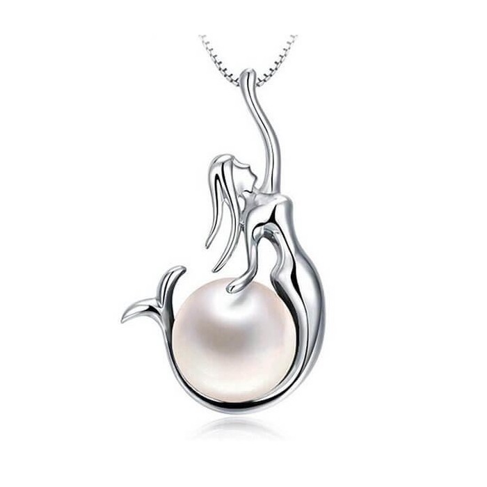Italo Mermaid Pearl Pendant Necklace