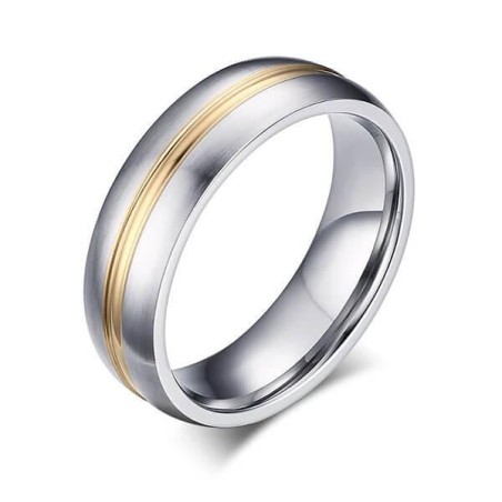 Italo Two Tone Titanium Steel Men's Wedding Band