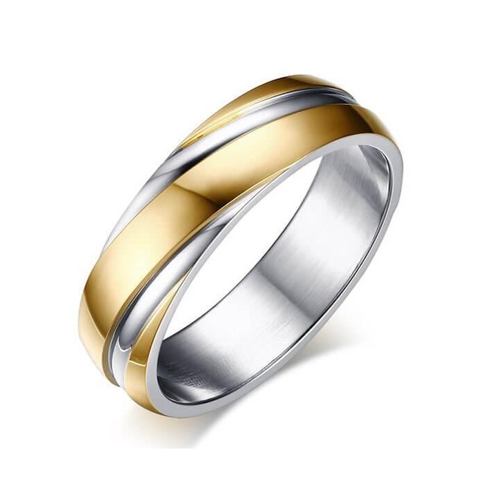 Italo 6MM Titanium Steel Ring Men's Wedding Bands