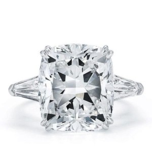 Double Prong Cushion Engagement Ring