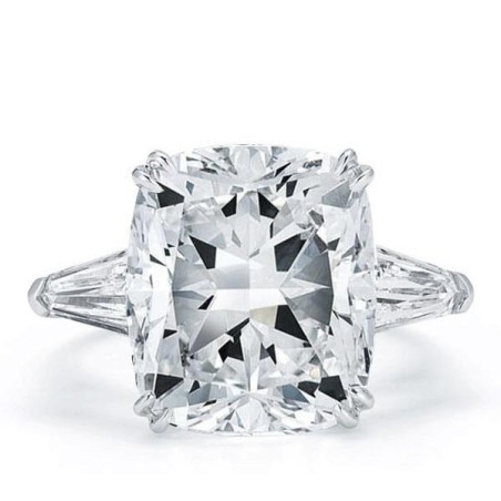 Double Prong Cushion Engagement Ring