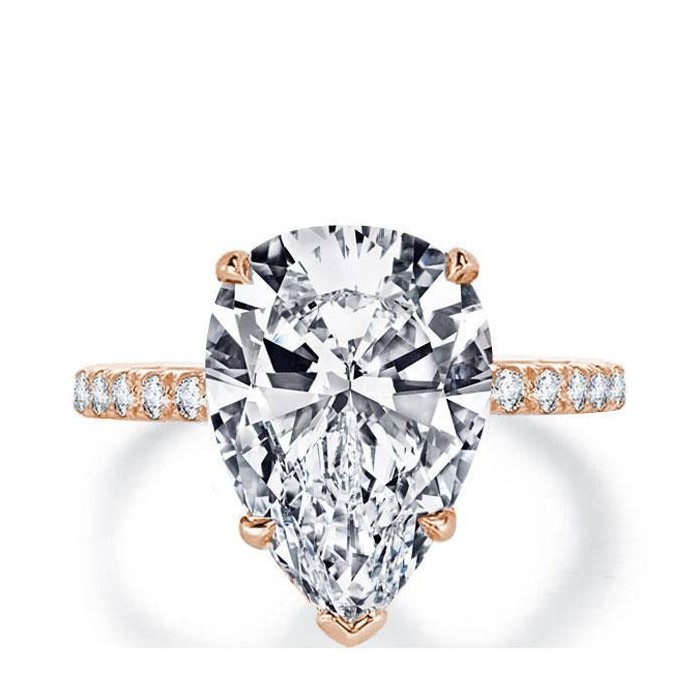 Rose Gold Classic Pear Engagement Ring