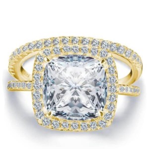 Classic Halo Cushion Bridal Set (5.86 CT. TW.)