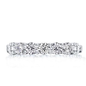 Italo Half Eternity Created White Sapphire Wedding Band